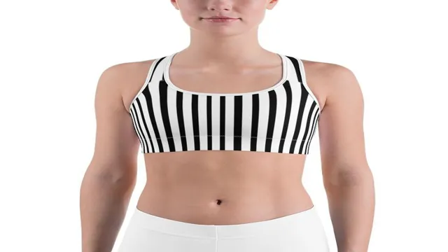 black sports bra white trim