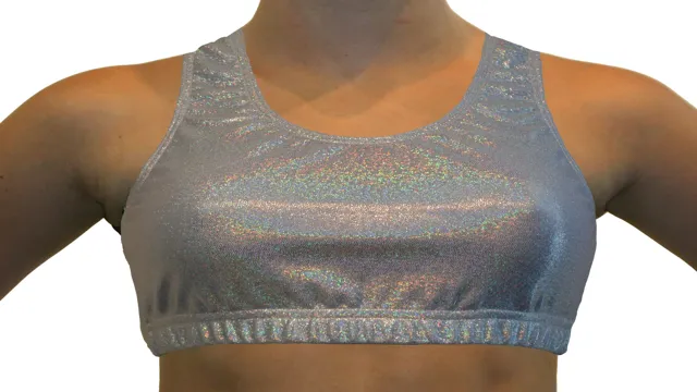 metallic sports bra