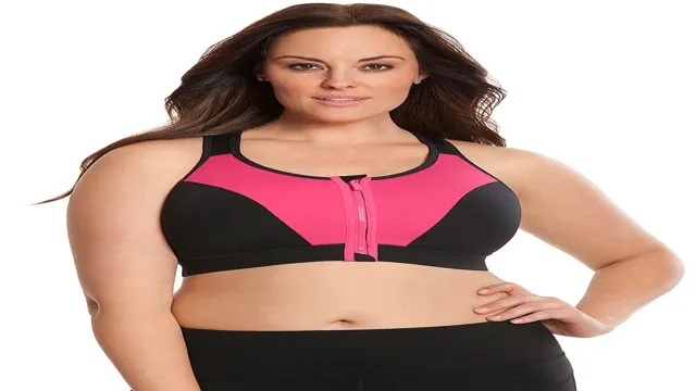 plus size zip front sports bra