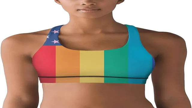 rainbow sports bra