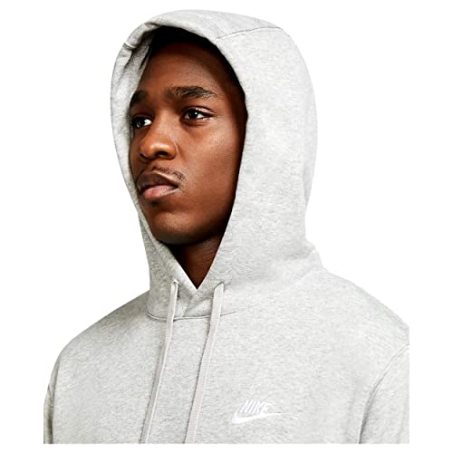 Nike Men's Sweatshirt with Zip, DK Grey Heather/Matte Silver/White, XL
