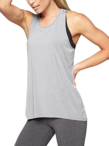 Mippo Womens Workout Tops Yoga Tennis Shirts Athletic Wear Gym Clothes Long Workout Racerback Tank Tops Gray S