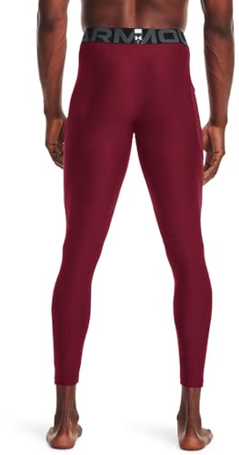 Under Armour HeatGear Armour Mens Leggings 4XLT Cardinal-White