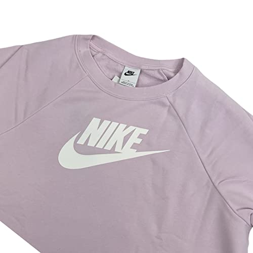 Nike Women's Plus Size Essentials Fleece Lined Crewneck Sweatshirt (Regal Pink/White