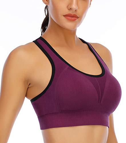 IUGA Sports Bras for Women High Impact Racerback Sports Bra Seamless Padded Sports Bra Yoga Bras Workout Bra Activewear Bra