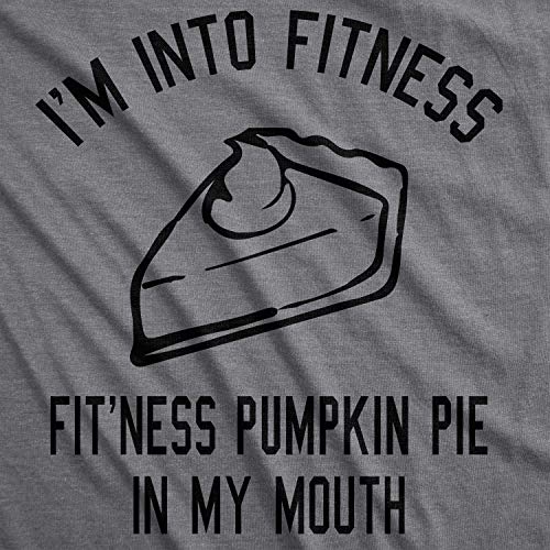 Mens Fitness Pumpkin Pie in My Mouth T Shirt Funny Thanksgiving Thankful Graphic Funny T Shirts Thanksgiving Apparel for Men Cool Fitness Short Sleeve Dark Grey 3XL