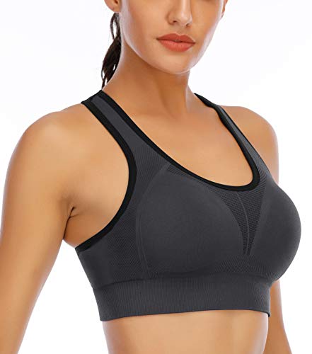IUGA Sports Bras for Women High Impact Racerback Sports Bra Seamless Padded Sports Bra Yoga Bras Workout Bra Activewear Bra