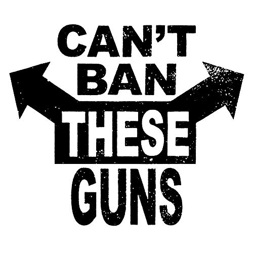 UGP Campus Apparel Can't Ban These Guns - Funny Gym Workout Weight Lifting Fitness T Shirt - Medium - White