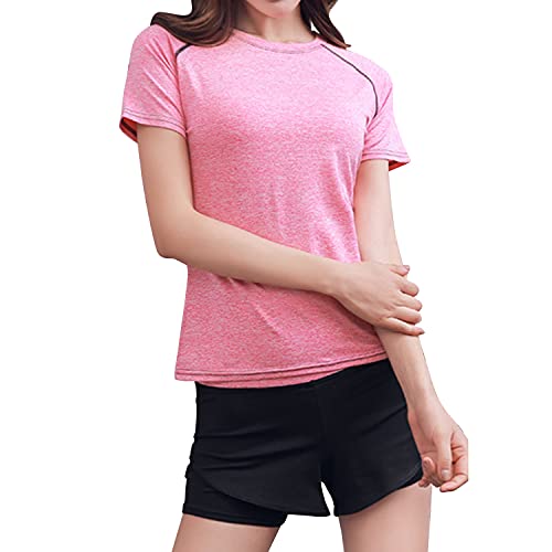 Workout Sets for Women Clothes Tracksuit Sport Yoga Fitness Gym Tennis Exercise Workout Clothes Athletic Activewear Sets (Pink 03, S)