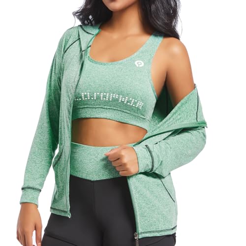 Workout Sets for Women Clothes Tracksuit Sport Yoga Fitness Gym Tennis Exercise Workout Clothes Athletic Activewear Sets (Green 03, L)