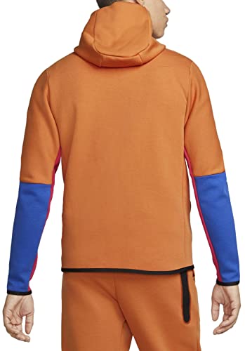 Nike Men's Tech Fleece Hoodie (Hot Curry/Rush Pink/Game Royal, X-Large)