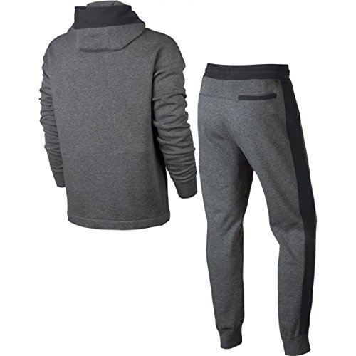Nike Air Sweatsuit NSW Jog Suit Hooded Full Zip Fleece Tracksuit 861628 091 New (Large)