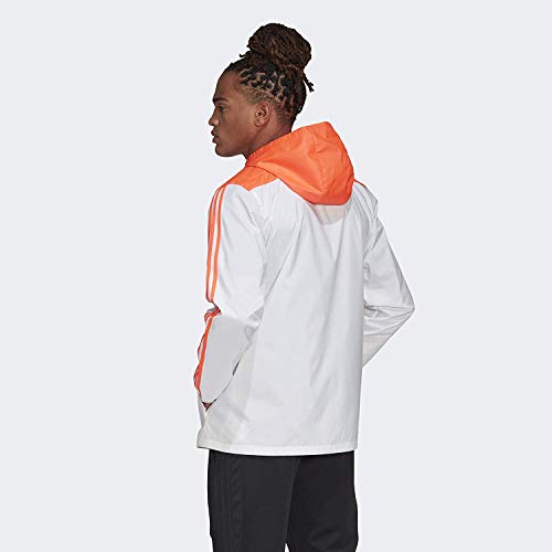 adidas Adidas Football Soccer Tiro Windbreaker Men, White/Solar Red, Small