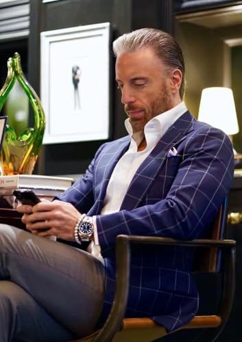 HUUTOE Mens Sport Jacket Grey Mens Casual Blazer Western Sport Coats for Men 44 Men Blazer Jacket Men's Sport Coats & Blazers XL Blazer para Hombre