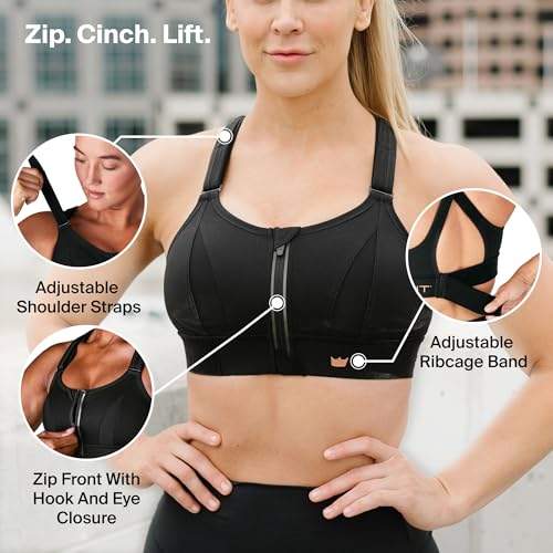 SHEFIT Ultimate Sports Bra for Women, High Impact Sports Bra, Sandstorm, Large