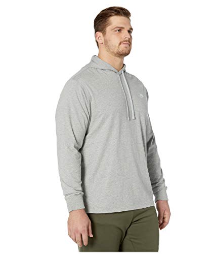 Nike Men's Sportswear Club Jersey Pullover Hoodie, Fleece Hoodies for Men, Dark Grey Heather/White, M-T