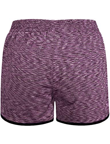 BLEVONH Womens Athletic Shorts for Women Workout Shorts Womens Running Shorts Athletic Clothes Workout Clothes Running Clothes Violet 2XL