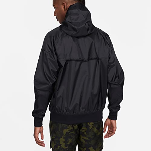 Nike Sportswear Windrunner Hooded Windbreaker Men's Jacket (Black, X-Large)
