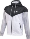 NIKE TEAM MEN’S WINDRUNNER JACKET Hooded Windbreaker (Anthracite/White, Small)