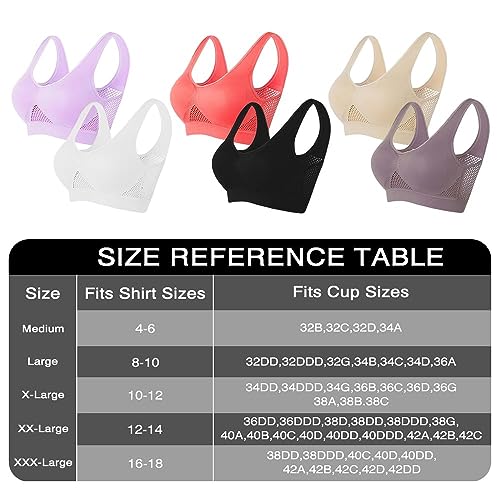 Hanaus Bra, Hanahome Bra, Hanahome Sports Bra, Breathable Sports Bra, Breathable Cool Liftup Air Bra (Skin, XX-Large)