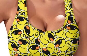 MSBHH Sports Bras for Women Sports Bra Womens Sports Bras Funny Print Workout Sport Bra Duck Tank Top Ducks Tank Top Duck Print Tops Funny Sports Bra Seamless Sports Bra for Women