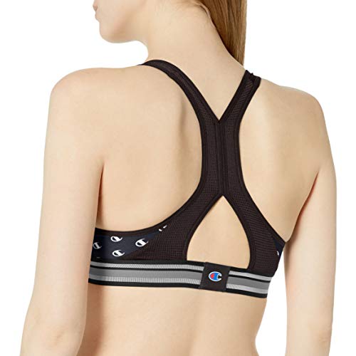 Champion Women's V-Neck Racerback Sports Bra, Moisture-Wicking Athletic Sports Bra for Women, Moderate Support Sports Bra