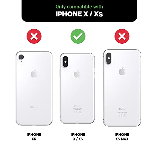 adidas iPhone X/XS White/Black Originals Molded Phone Case, iPhone adidas Case, Drop-Resistant adidas Phone Case