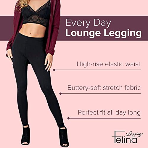 Felina Velvety Super Soft Lightweight Leggings, Yoga Pants, Workout Clothes