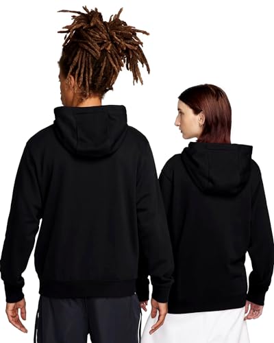Nike Men's Sweatshirt with Zip, Black/Black/White, XL