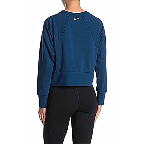 Nike Women's Get Fit Fleece Training Crop Crew Neck Sweatshirt DB4624