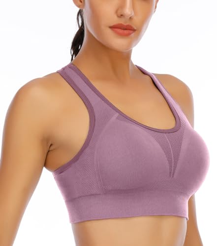 IUGA Sports Bras for Women High Impact Racerback Sports Bra Seamless Padded Sports Bra Yoga Bras Workout Bra Activewear Bra