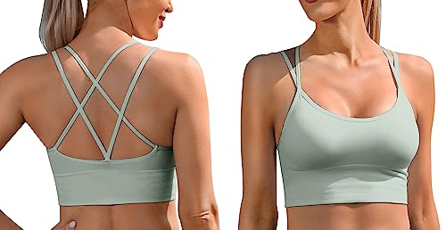 Sykooria Sports Bras for Women Push Up Sports Bra Padded Yoga Bra Criss Cross Sports Bra 3 Pack