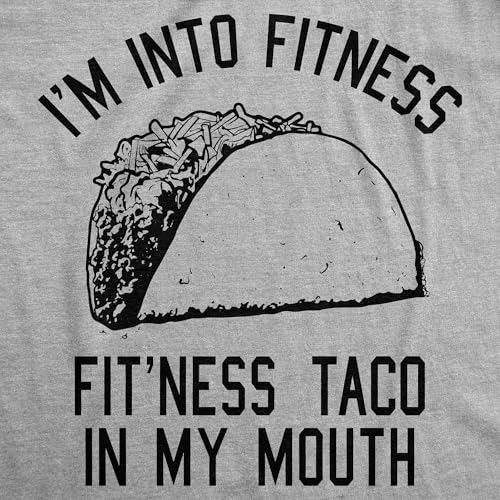 Youth Fitness Tacos T Shirt Funny Workout Mexican Food Lovers Joke Tee for Kids Funny Children's Apparel Food Tops for Kid Cool Fitness Short Sleeve Light Grey M