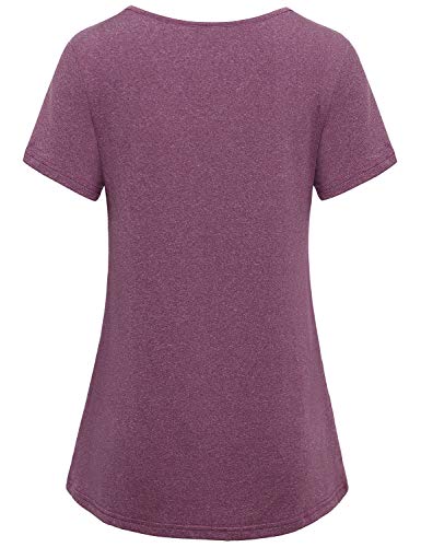 MISS FORTUNE Womens Yoga Tops Workout Clothes Red 3XL