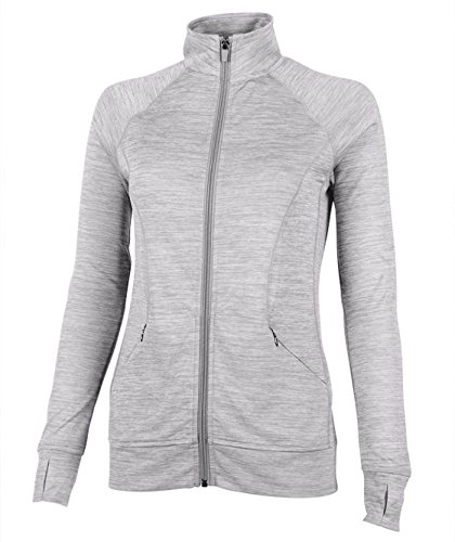 Charles River Apparel Women's Tru Fitness Jacket, Space dye Grey, M