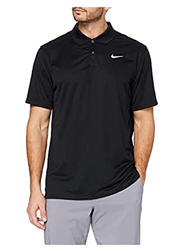 Nike Men's Nike Dri-fit Victory Polo, Black/White, Medium