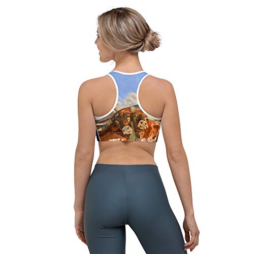 Whimsy Fit Racerback Sports Bra - Sports Bra for Women High Impact Workouts Low Impact Exercise Womens Sports Bra for Running Navy