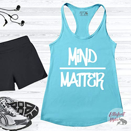 Mind Over Matter Workout Tank Top Womens Fitness Tanks Spin Bike Shirts Running Racerback Workout Clothes