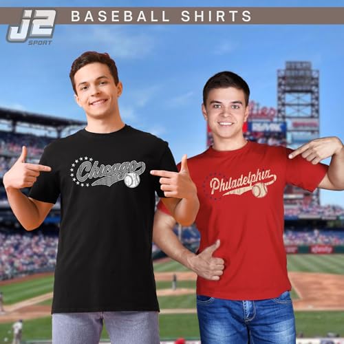 J2 Sport Unisex New York Baseball T-Shirt – Men & Women Short Sleeve Sport Shirt