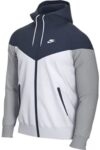 Nike Sportswear Windrunner Hooded Windbreaker Men’s Jacket (Navy/White, XX-Large)