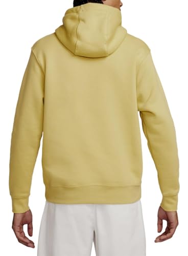 NIKE Men's Sweatshirt, Buff Gold/White, Small