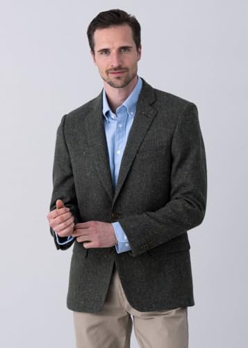Men's Herringbone Dark Brown Tweed Blazer Sport Coat Tweed Jacket for Men Slim Fit Blazer Tweed Sport Coats for Men