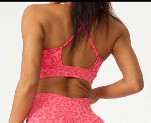 Seamless Sports Bra, High Support Sports Bra, Cheetah Sports Bra, Adapt sa&fari Seamless Sports Bra,High Impact Sports Bra, Pink Cheetah Print Sports Bra,Women Girls Sports Bra Workout Sports Bras P1