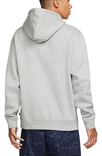 Nike SB Men's Fleece Skate Hoodie Sweatshirt (Small, Grey/Blue Panther)