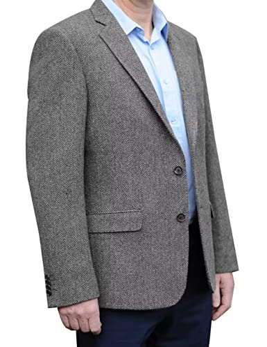 SHUZHXLZANGY Mens Tweed Blazer Deep Grey Blazer Mens Sport Coats Jacket for Men Sport Coats for Men Wedding Prom