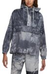 Nike Women’s Sportswear Woven Wave Dye Pullover Windbreaker Jacket, Gridiron/Diffused Blue, S Regular US