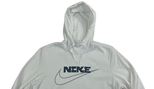 Nike Men's Therma Fit Pullover Hoodie Athletic Sweatshirt (XX-Large, White)