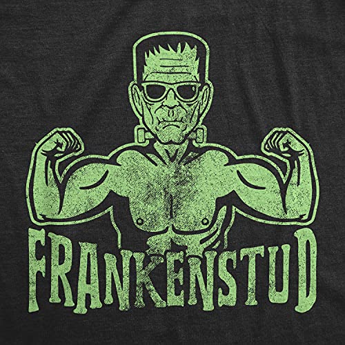 Mens Frankenstud T Shirt Funny Fitness Workout Frankenstein Halloween Graphic Tee Funny T Shirts Halloween Apparel for Men Cool Fitness Short Sleeve Black XL