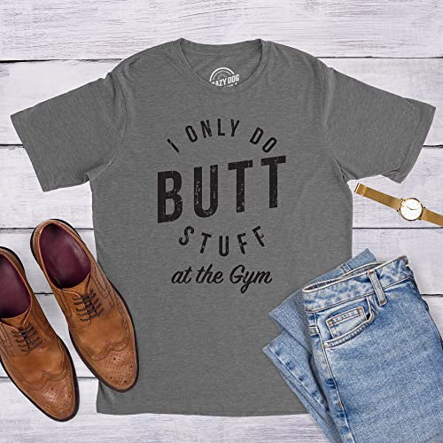 Mens Im Into Fitness Fitness Bacon in My Mouth T Shirt Funny Breakfast Lover Tee Funny T Shirts Food Apparel for Men Cool Fitness Short Sleeve Novelty Tees Light Grey 3XL