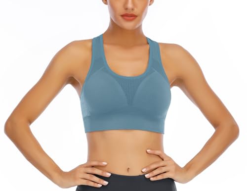 IUGA Sports Bras for Women High Impact Racerback Sports Bra Seamless Padded Sports Bra Yoga Bras Workout Bra Activewear Bra